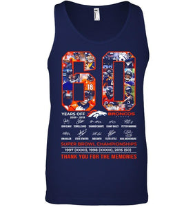 60 years of Denver Broncos thank you for the memories shirt