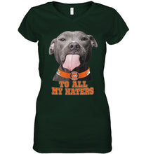 Load image into Gallery viewer, Denver Broncos to all my haters pitbull shirt
