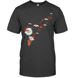 Denver Broncos daisy butterfly fan shirt