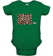 Load image into Gallery viewer, Denver Broncos panther pattern state map shirt
