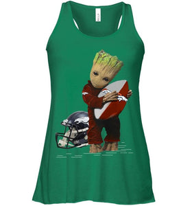 Groot loves Denver Broncos fan hoodie