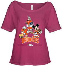 Load image into Gallery viewer, Denver Broncos mickey donald goofy fan shirt
