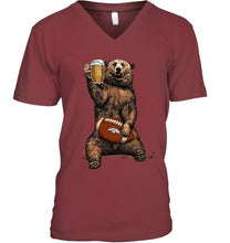 Load image into Gallery viewer, Denver Broncos Beer drinking bear shirt
