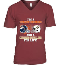 Load image into Gallery viewer, i&#39;m a Denver Bronco and a Colorado Buffaloe for life shirt
