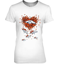 Load image into Gallery viewer, Denver Broncos tiny hearts shape shirt
