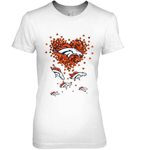 Denver Broncos tiny hearts shape shirt