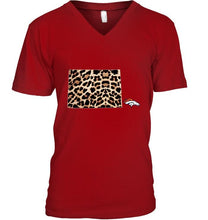 Load image into Gallery viewer, Denver Broncos panther pattern state map shirt

