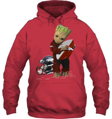 Groot loves Denver Broncos fan hoodie