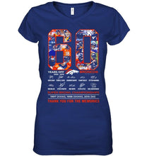 Load image into Gallery viewer, 60 years of Denver Broncos thank you for the memories shirt
