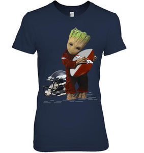 Groot loves Denver Broncos fan hoodie