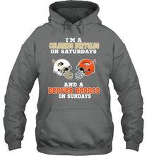 Load image into Gallery viewer, I&#39;m Colorado Buffaloe on saturdays and Denver Bronco on sundays shirt
