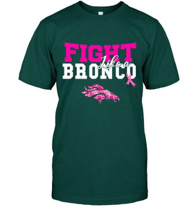 Fight like a Bronco Denver Broncos br east cancer support fan shirt