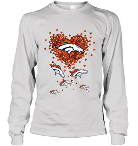 Denver Broncos tiny hearts shape shirt