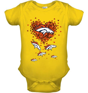 Denver Broncos tiny hearts shape shirt