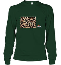 Load image into Gallery viewer, Denver Broncos panther pattern state map shirt
