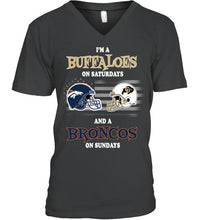 Load image into Gallery viewer, I'm Colorado Buffaloes on Saturdays and Denver Broncos on Sundays shirt
