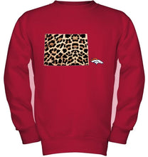 Load image into Gallery viewer, Denver Broncos panther pattern state map shirt
