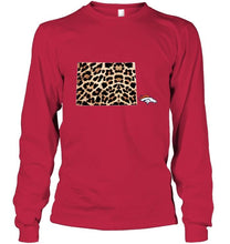 Load image into Gallery viewer, Denver Broncos panther pattern state map shirt
