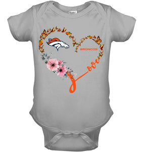 Denver Broncos butterfly heart shirt