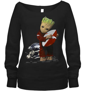 Groot loves Denver Broncos fan hoodie