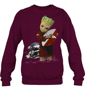 Groot loves Denver Broncos fan hoodie