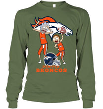 Load image into Gallery viewer, Denver Broncos Rick and morty fan shirt
