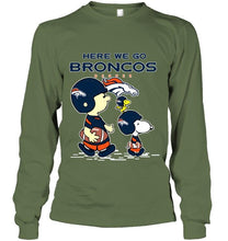 Load image into Gallery viewer, Here we go Denver Broncos snoopy shirt
