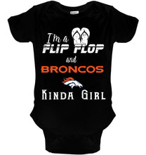 Load image into Gallery viewer, I'm a flip flop and Denver Broncos kinda girl shirt
