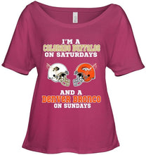 Load image into Gallery viewer, I&#39;m Colorado Buffaloe on saturdays and Denver Bronco on sundays shirt
