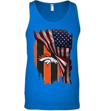 Load image into Gallery viewer, Denver Broncos american flag fan hoodie
