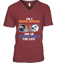 Load image into Gallery viewer, i'm a Denver Bronco and an Air Force Falcon for life shirt
