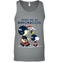 Load image into Gallery viewer, Here we go Denver Broncos snoopy shirt
