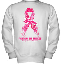 Load image into Gallery viewer, Denver Broncos fight like the Broncos br east cancer warrior shirt
