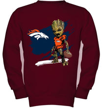 Load image into Gallery viewer, Denver Broncos angry baby groot ripped shirt
