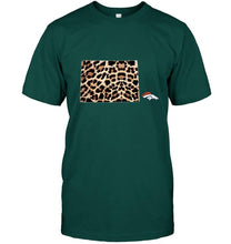 Load image into Gallery viewer, Denver Broncos panther pattern state map shirt
