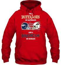 Load image into Gallery viewer, I'm Colorado Buffaloes on Saturdays and Denver Broncos on Sundays shirt
