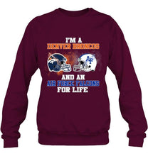Load image into Gallery viewer, i'm a Denver Bronco and an Air Force Falcon for life shirt
