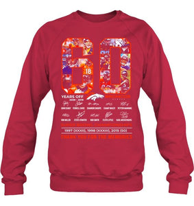 60 years of Denver Broncos thank you for the memories shirt