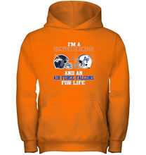 Load image into Gallery viewer, i'm a Denver Bronco and an Air Force Falcon for life shirt
