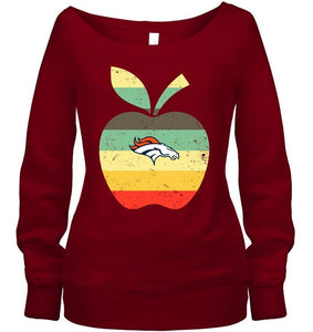 Denver Broncos teacher apple retro shirt