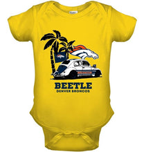 Load image into Gallery viewer, Beetle Denver Broncos on beach shirt
