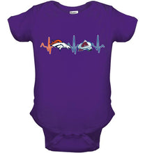Load image into Gallery viewer, Denver Broncos Colorado Avalanche heartbeat shirt
