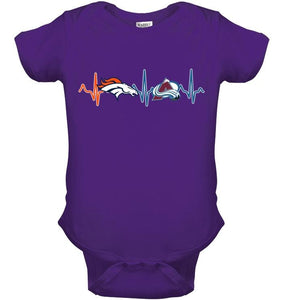 Denver Broncos Colorado Avalanche heartbeat shirt