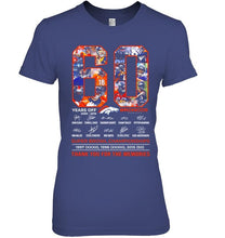 Load image into Gallery viewer, 60 years of Denver Broncos thank you for the memories shirt
