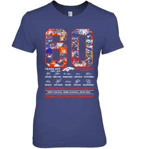 60 years of Denver Broncos thank you for the memories shirt