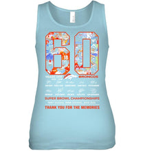 Load image into Gallery viewer, 60 years of Denver Broncos thank you for the memories shirt
