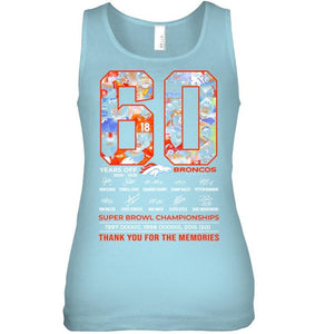 60 years of Denver Broncos thank you for the memories shirt