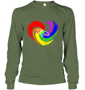 Denver Broncos lgbt tornado heart shirt