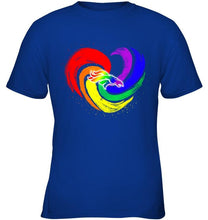 Load image into Gallery viewer, Denver Broncos lgbt tornado heart shirt
