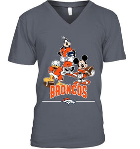 Denver Broncos mickey donald goofy fan shirt